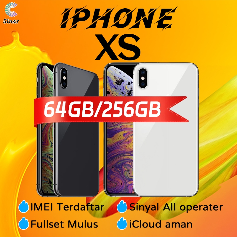 iPhone XS 64GB 256GB Second Bekas 5.8inches fullset LCD ORI100% RAM 4GB Indonesia Type Like new IPXS