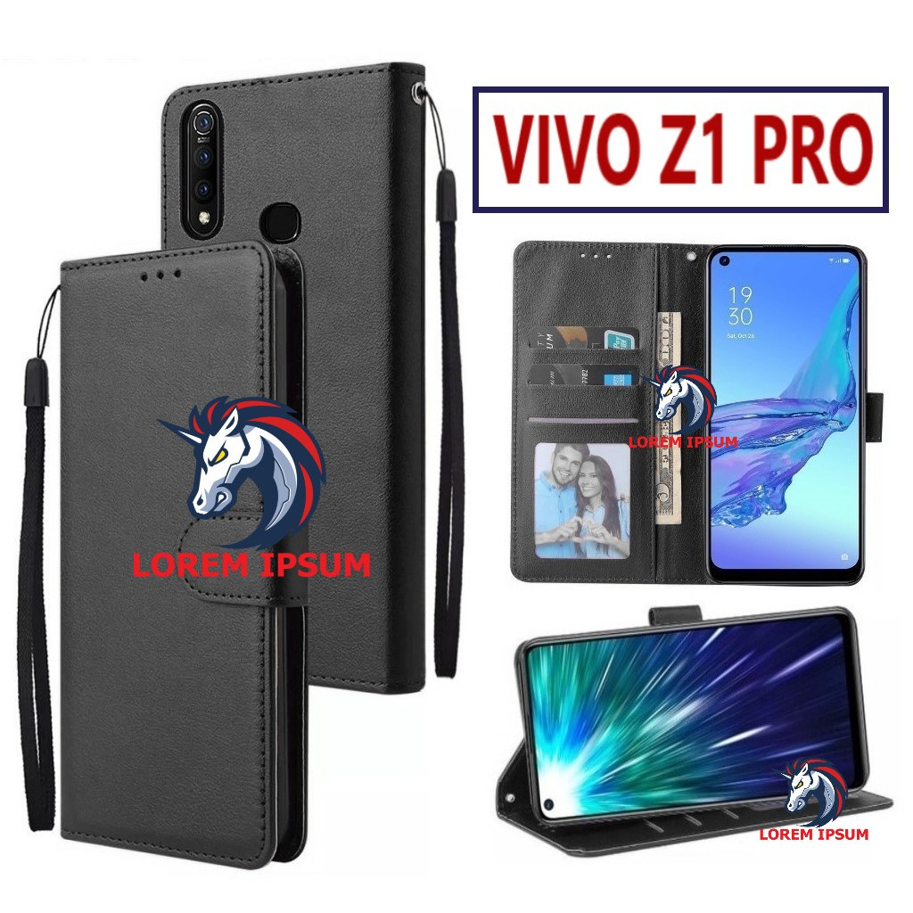 LEATHER CASING VIVO Z1 PRO CASE KULIT FLIP WALLET LEATHER KULIT PREMIUM SARUNG BUKA TUTUP KESING HP 