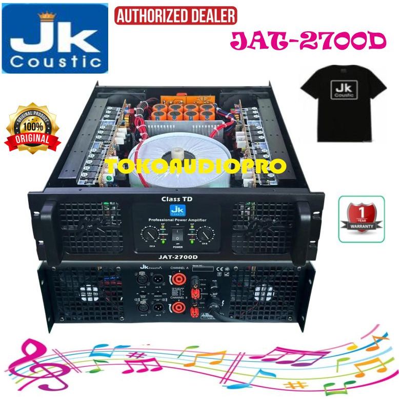 Power JK Coustic JAT-2700D Jk Coustic Power Amplifier JAT 2700 D  / JAT2700D