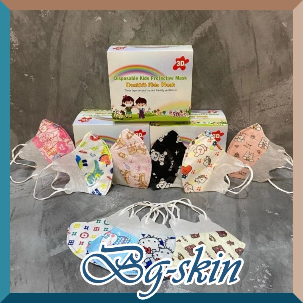 BG-SKIN MASKER DUCKBILL ANAK ANAK MOTIF ANAK MASKER MEDIS MASKER ANAK MASKER FASHION MASKER MOTIF