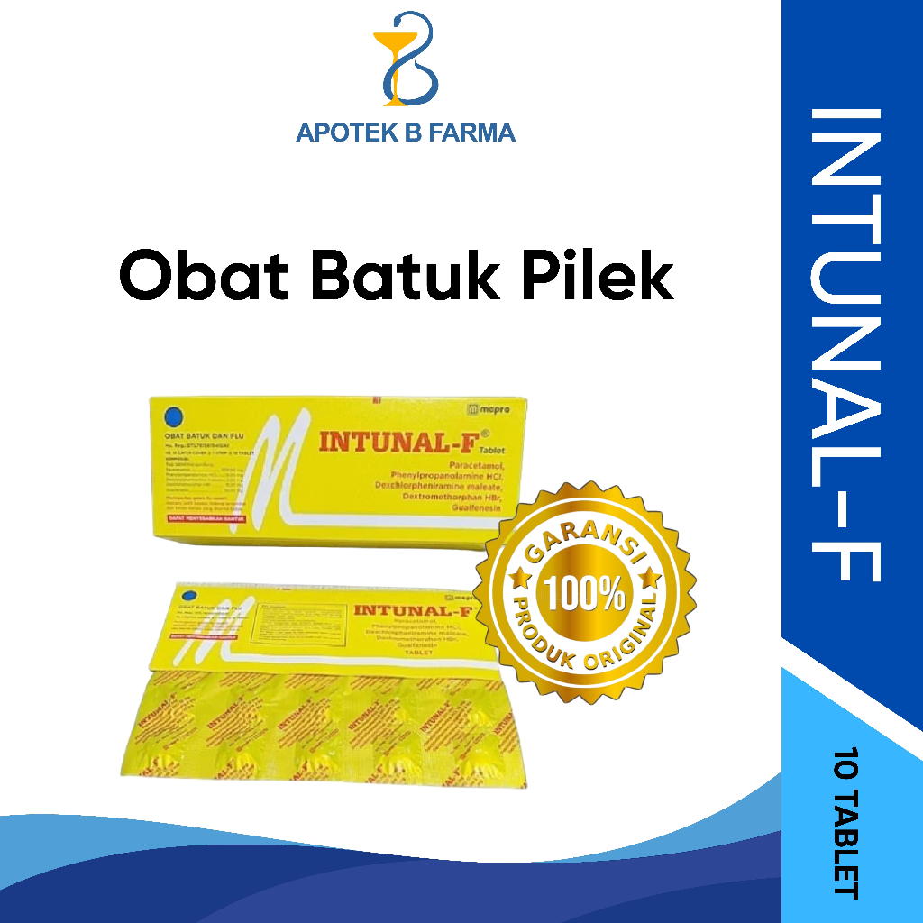 INTUNAL F Isi 4 Tablet / 10 Tablet - Obat Batuk Pilek