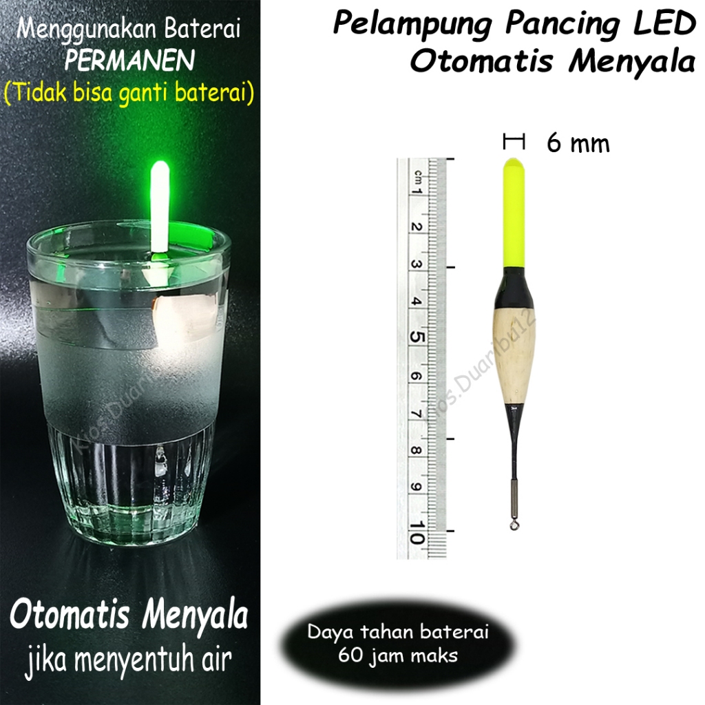 Pelampung Pancing LED Otomatis Menyala