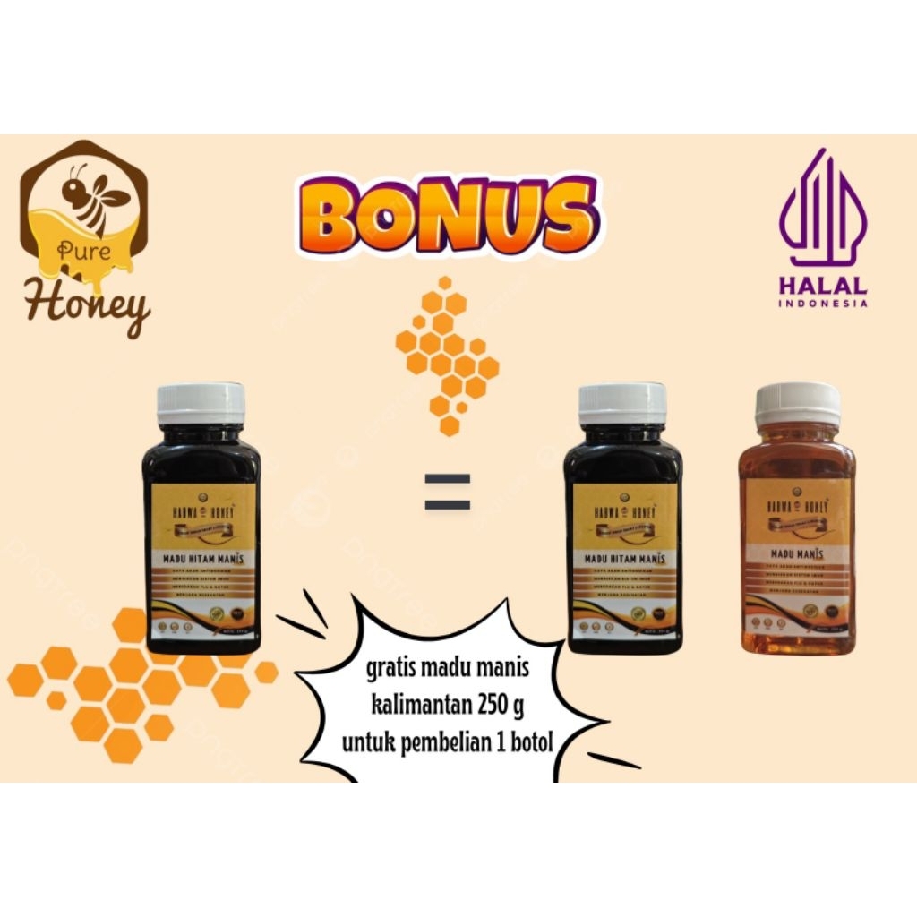 

madu hitam pahit habwa original 100 % 250 gr