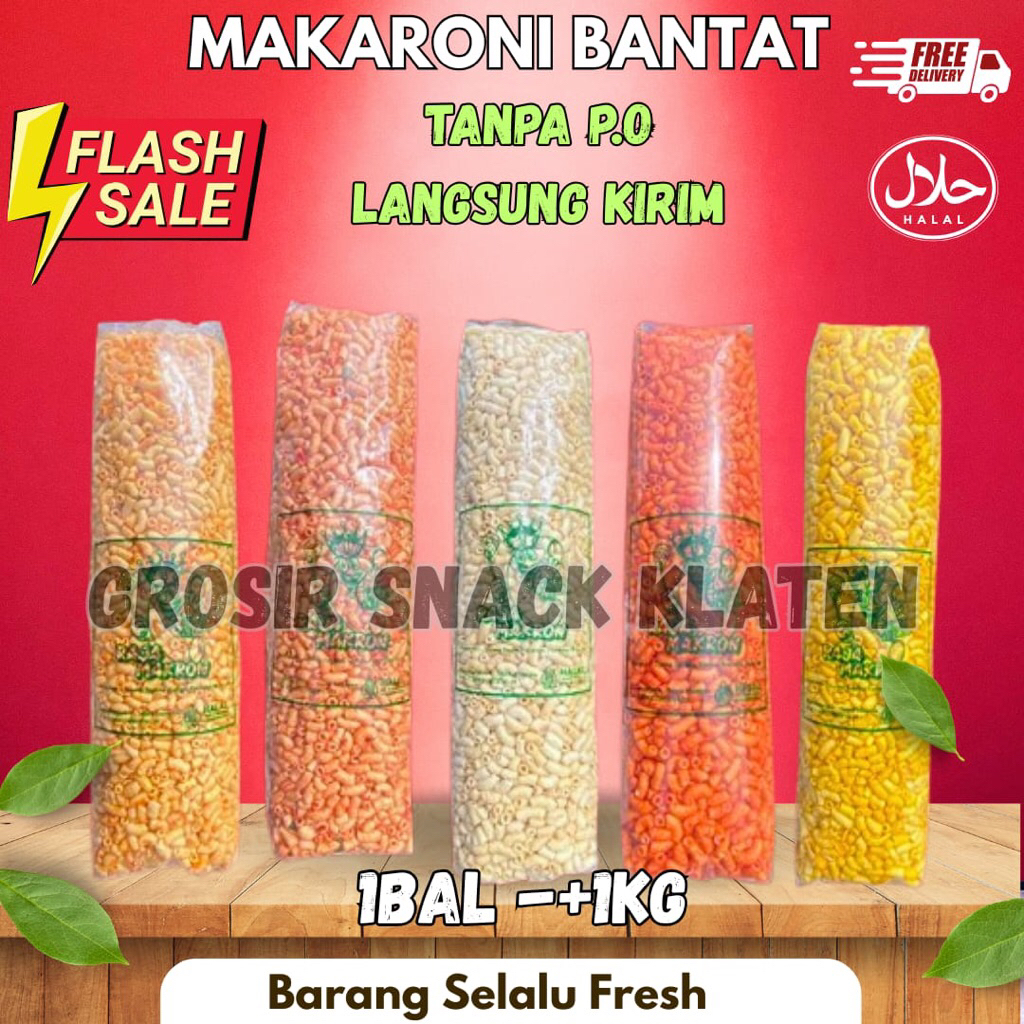 

Nycyta Home Makaroni Bantat 1 Ball/Makaroni Bantat 1Kg/Makaroni Bantat Balado Asin Jagung Manis