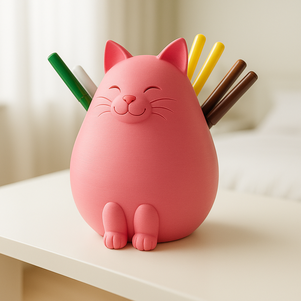 Cat Pen Holder Tempat Pensil bentuk Kucing