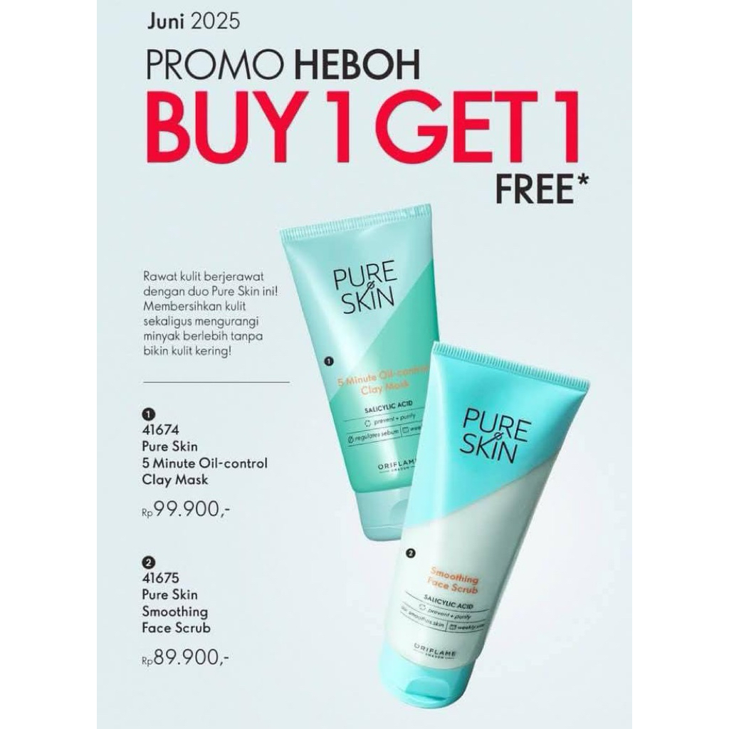 (Promo): Pure Skin 5 Minutes Oil-control Clay Mask - Oriflame