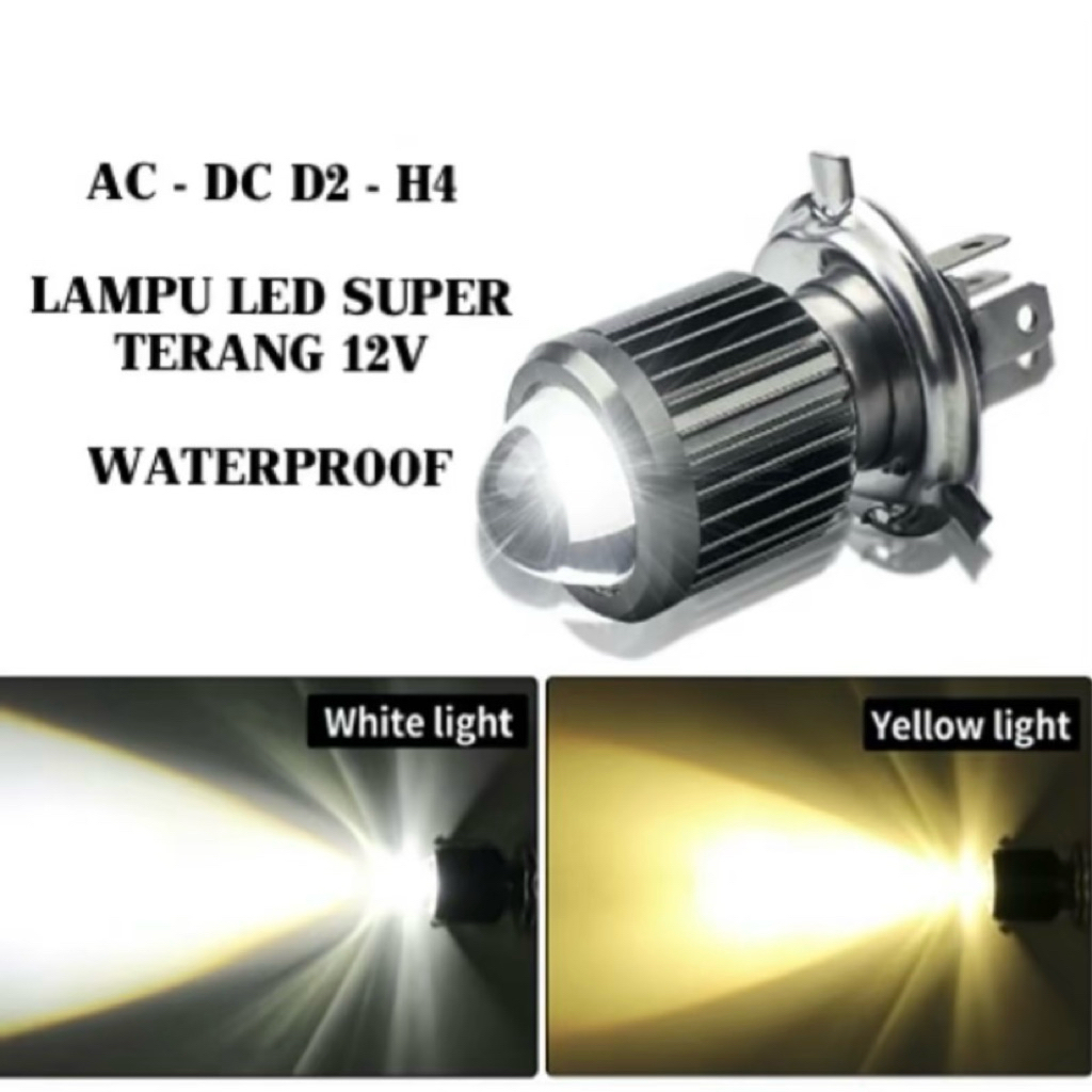 Lampu Led laser utama motor dan mobil H4 laser 2warna