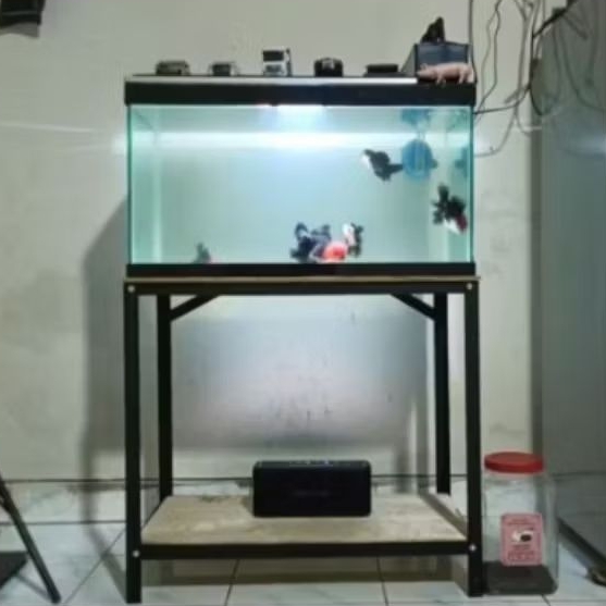 Rak serbaguna P40cm L30cm T50cm 2 susun / Rak aquarium / Rak soliter / Rak susun serbaguna