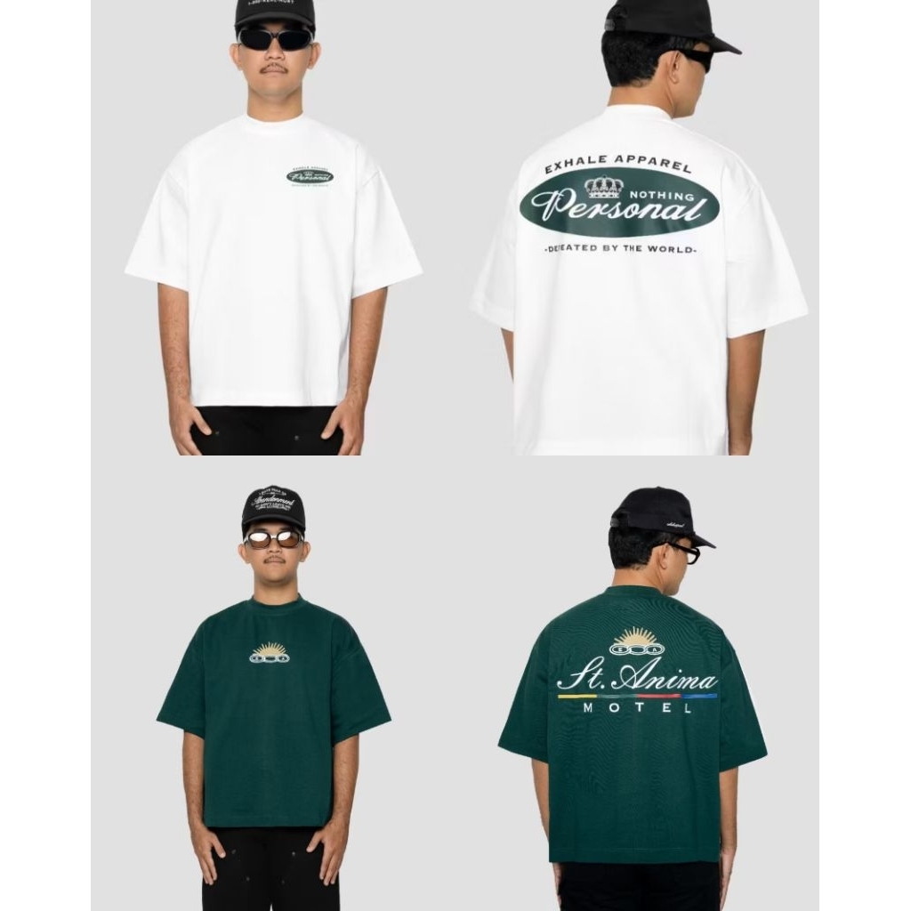 Exhale T Shirt Kaos Heavyweight Boxyfit