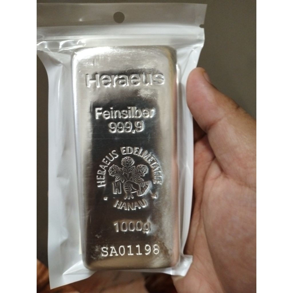 Perak Batangan Heraeus 1000 Gram