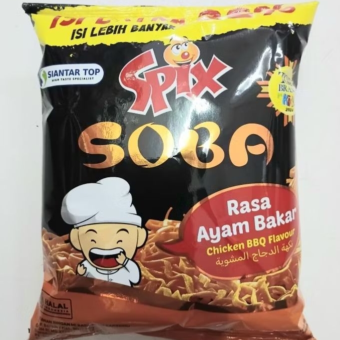 

Spix soba cemilan mie rasa ayam bakar dan balado 45gr