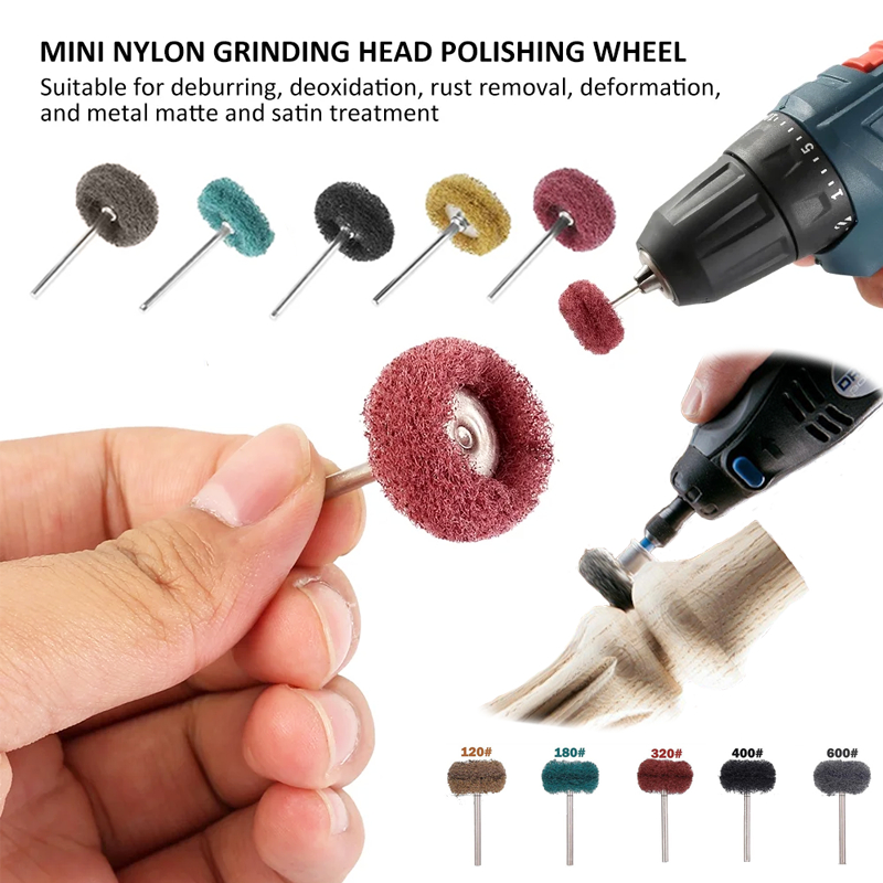 MATA BOR POLES SABUT GOSOK MINI DOUBLE LAYER SCOURCING PAD GRINDING HEAD WHEEL / BUBUT GOSOK RODA MI