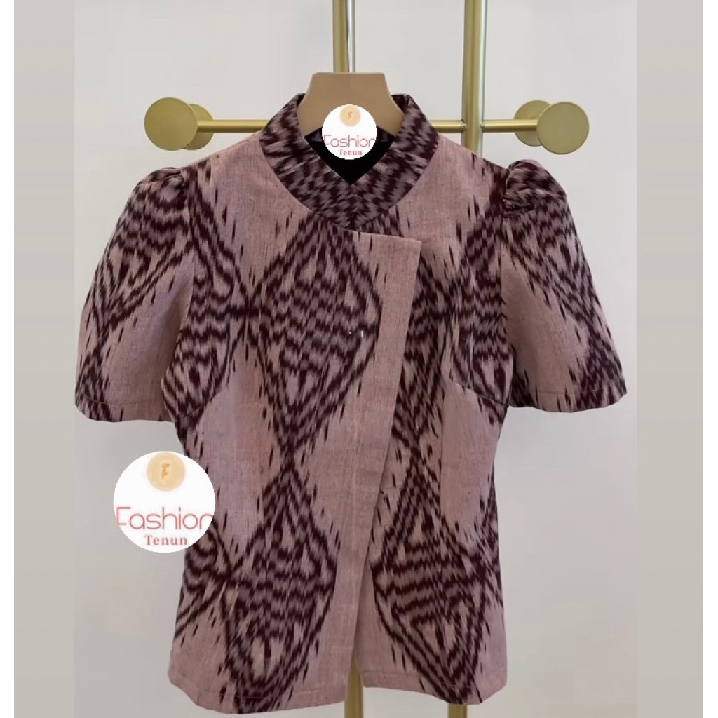 Emma Fitted Top - Atasan Batik Modern Wanita Lucu Cantik - Batik Wanita Modern - Batik Tenun Etnik -