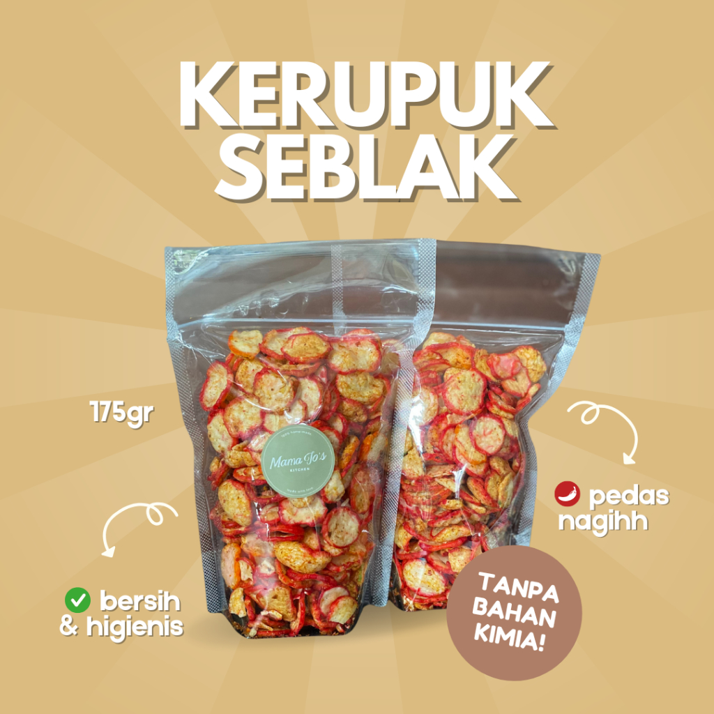 

Kerupuk Seblak Kencur by Mama Jo's Kitchen - Snack Pedas Ringan - Kerupuk Sebring - Jajanan - Krupuk Seblak Pedas