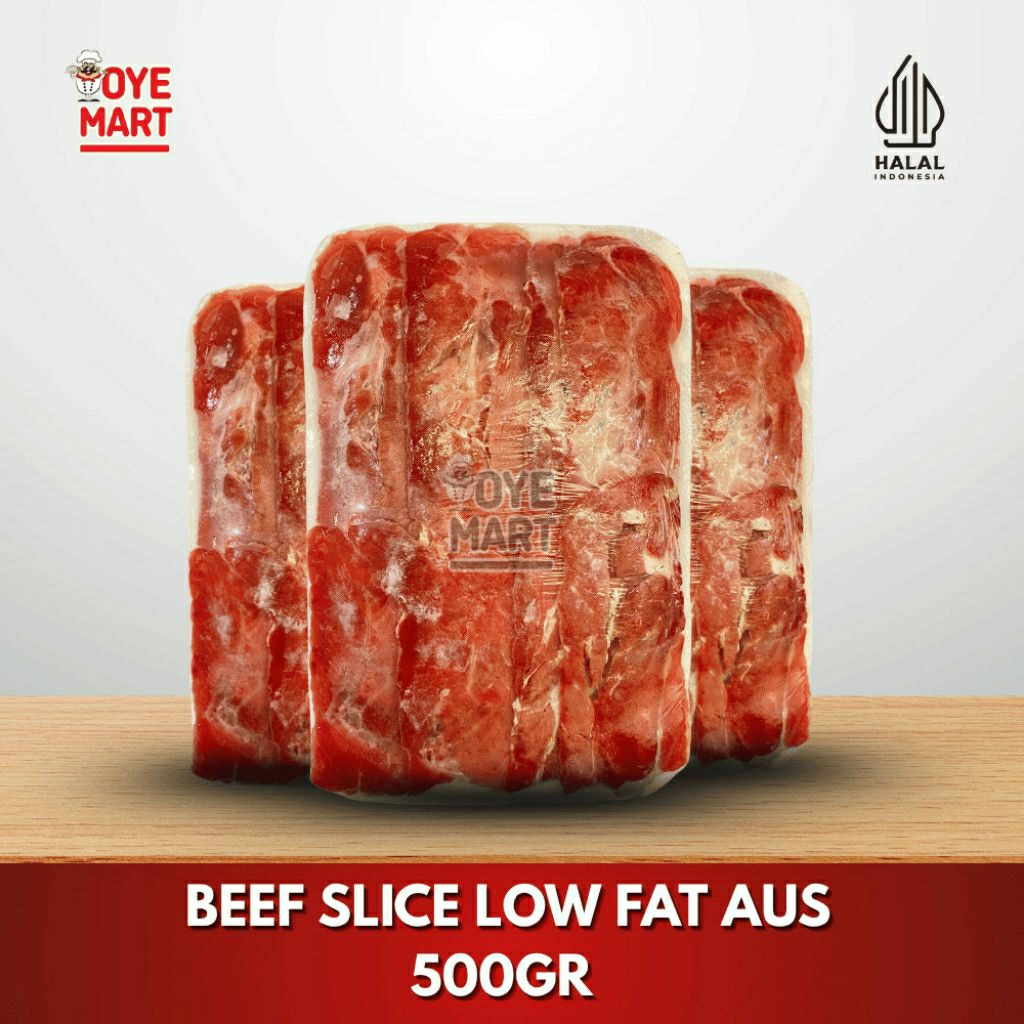 

BEEF SLICE LOW FAT 500GR 1MM DAGING SAPI IRIS RENDAH LEMAK / BARBEQUE. OyeFroz