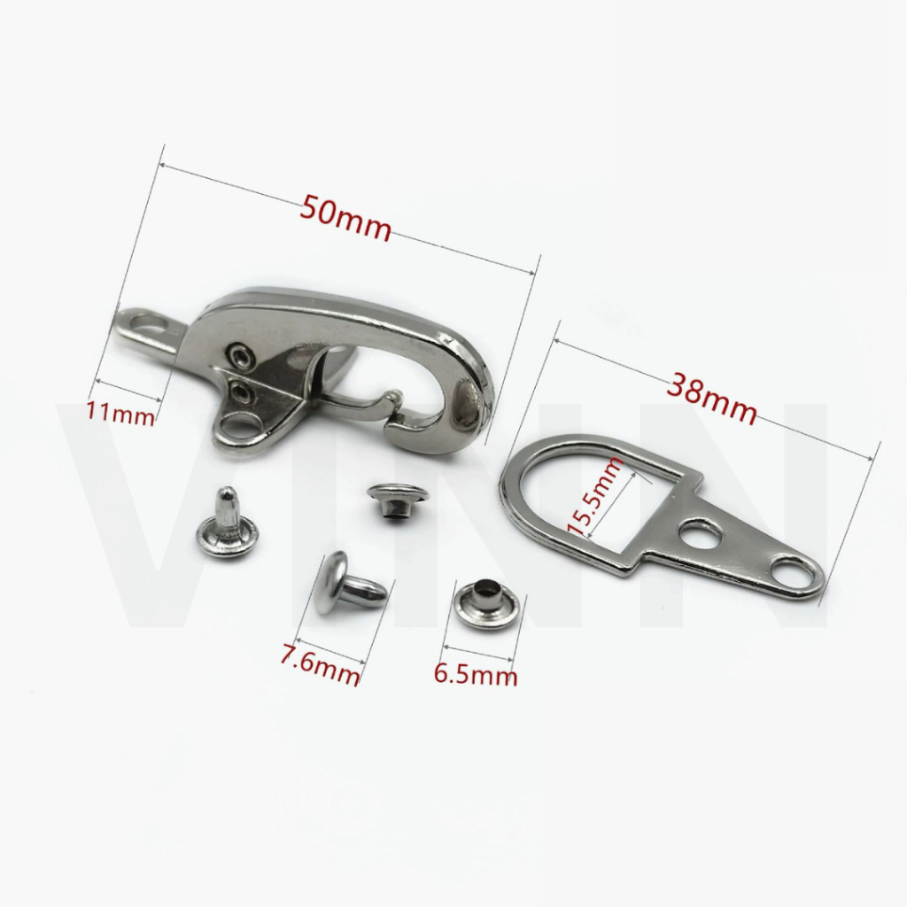 Fireman Clasp Aksesoris Besi Metal Silver Zink Alloy Untuk Jaket Jacket Kancing 5 cm Fire Man Klasp 