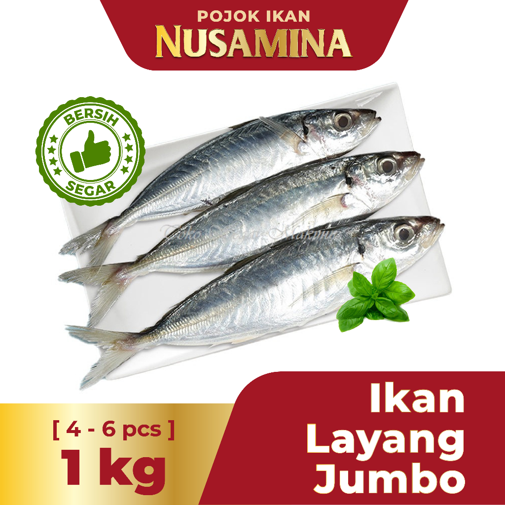 

Nusamina Ikan Layang Jumbo Bersih Segar Frozen [4-6 pcs] 1kg