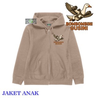 COD Jaket Anak Cowok Cewek BOMBOMBINI GUSINI Mocca Usia 3 Sampai 12 Tahun Premium Quality