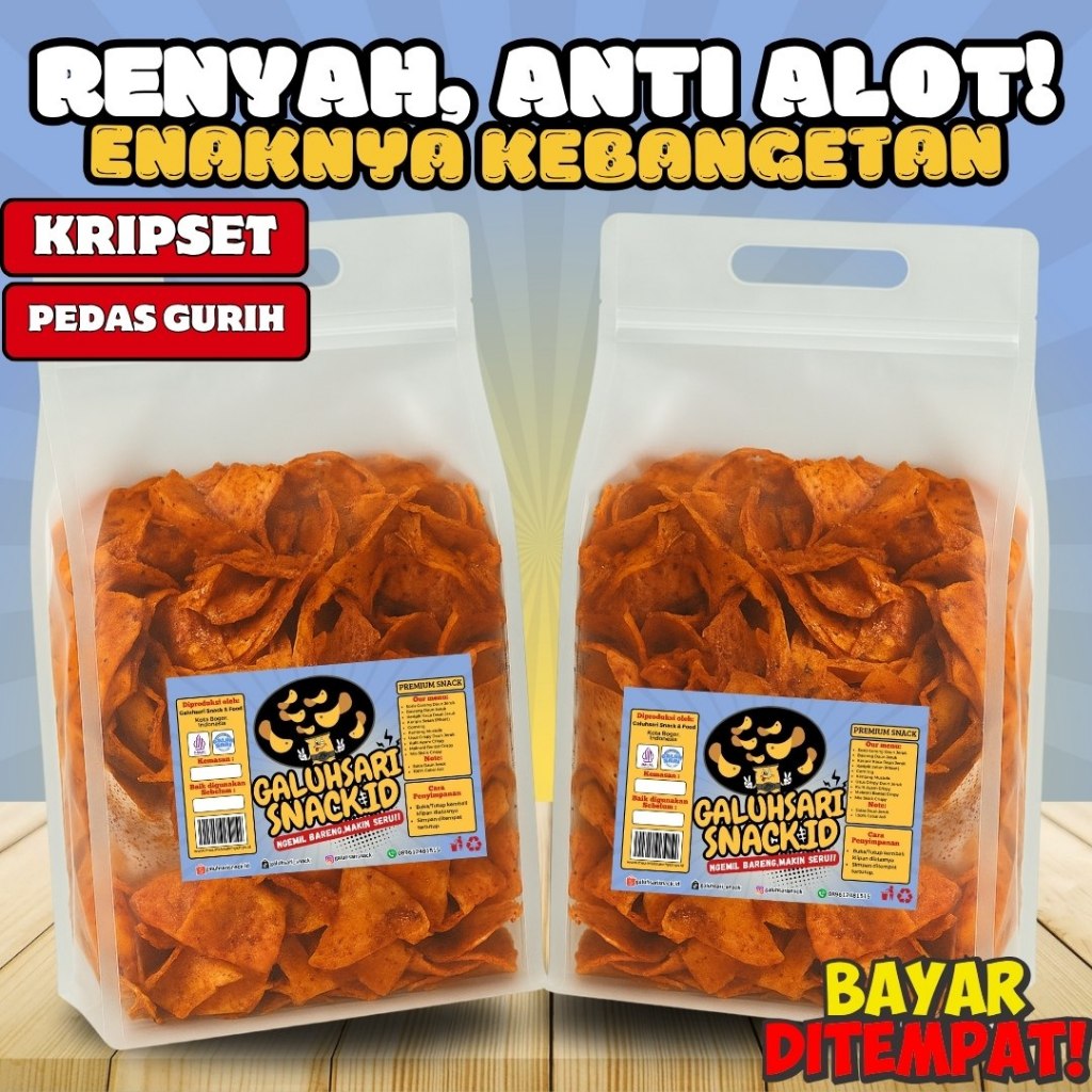 

CEMILAN KERIPIK SINGKONG KRIPSET PEDAS MANTAP BUMBU CIKRUH RENYAH MELIMPAH TANPA PENGAWET TERLARIS