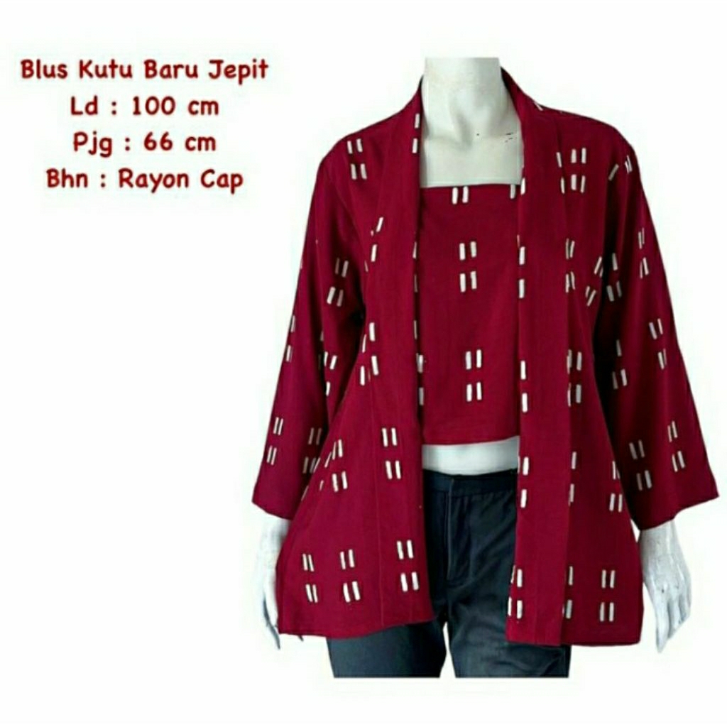 Blus Kutu Baru Jepit Kebaya Kutu Baru Batik Solo Blus Batik Wanita