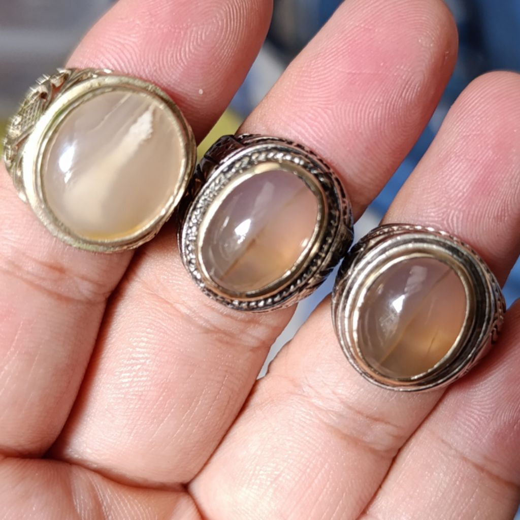 CA 88 Cincin Akik Batu Motif sodo lanang asli joss ring 8