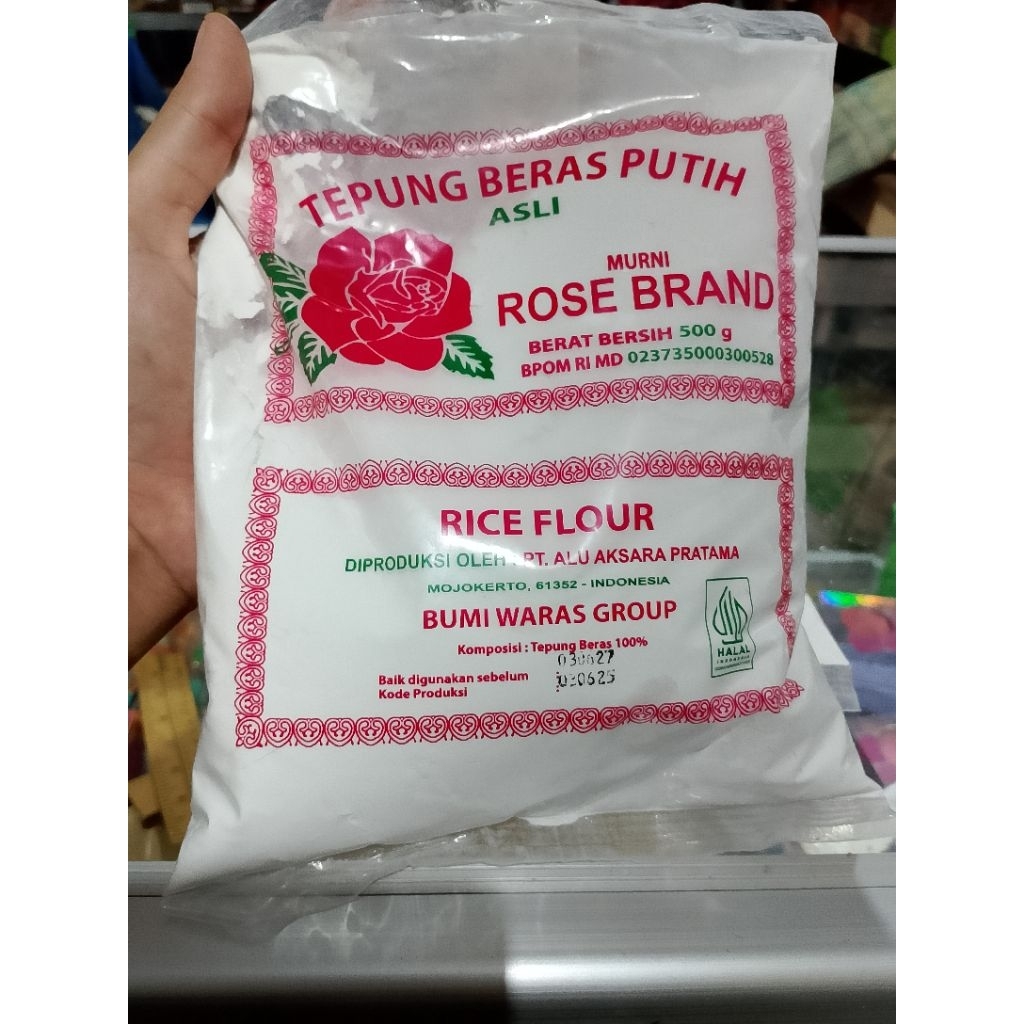 

tepung beras putih rose brand | berat bersih 500 gr