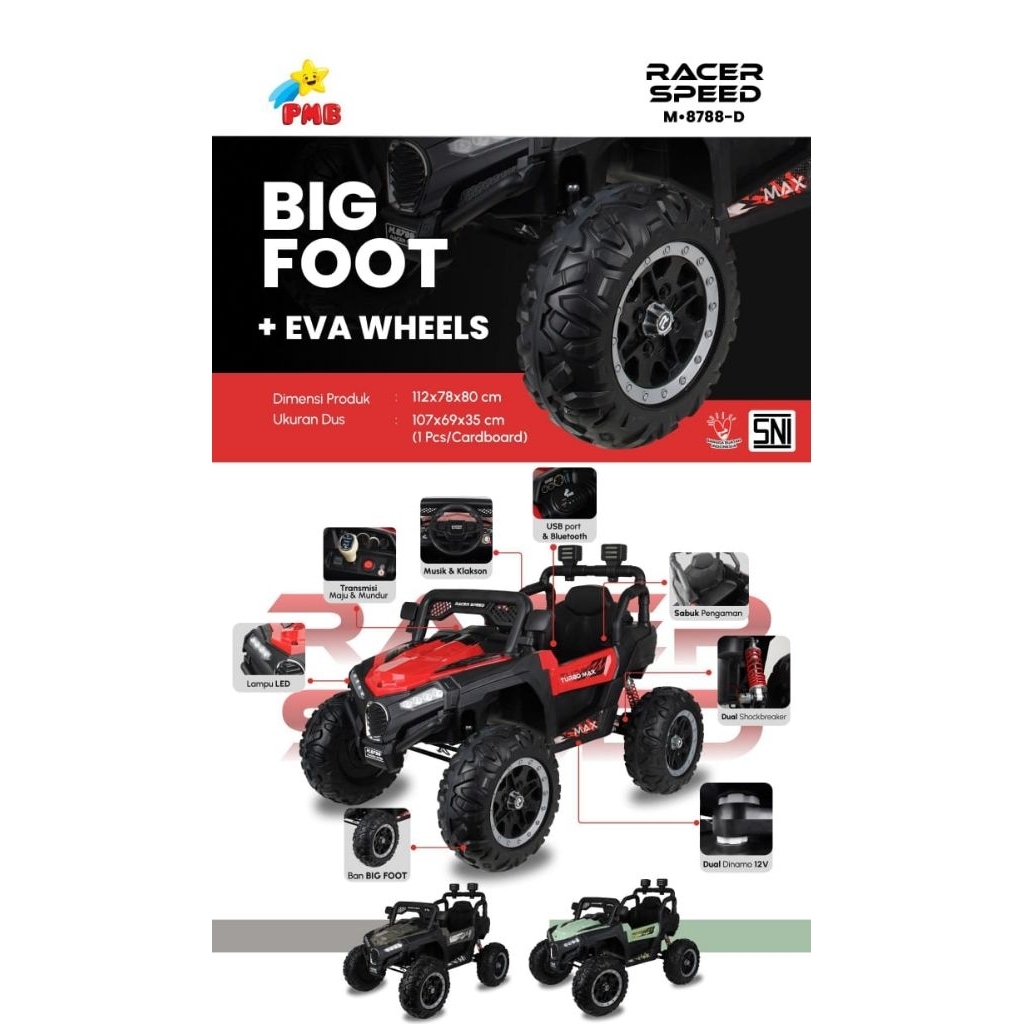 MOBIL AKI ANAK PMB SPEED RACER M8788-D M.8788 M 8788D M8788-D M-8788-D M-8788D M 8788 D M.8788.D