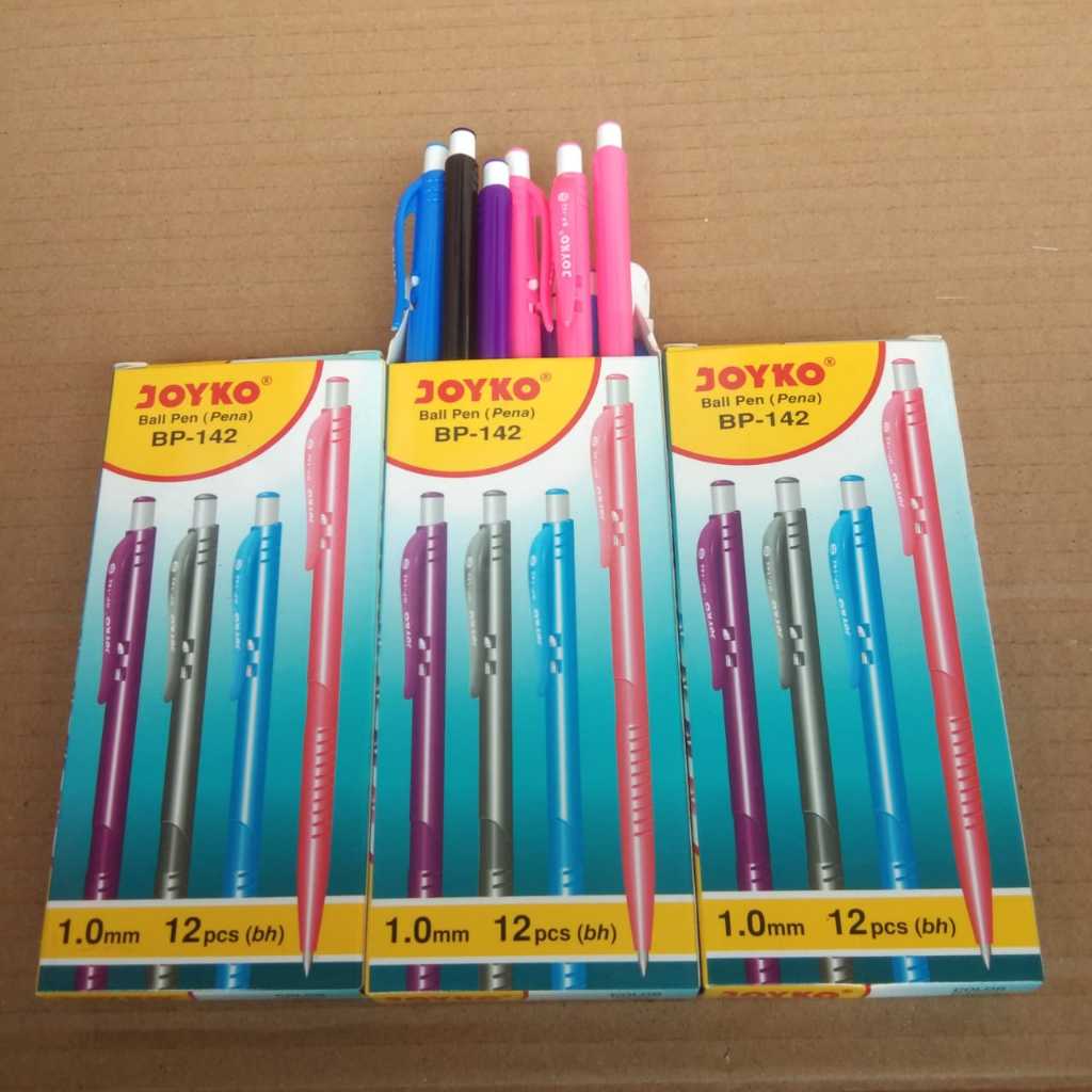 

Pulpen [12PCS] Joyko BP 142 tip 1.0mm 1Pack Warna Hitam