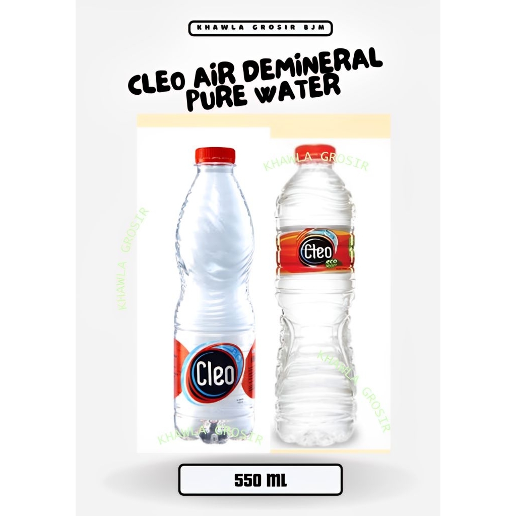 

CLEO - Air Minum - DEMINERAL / Bukan Air Mineral - Kemasan Botol - 550/600ML