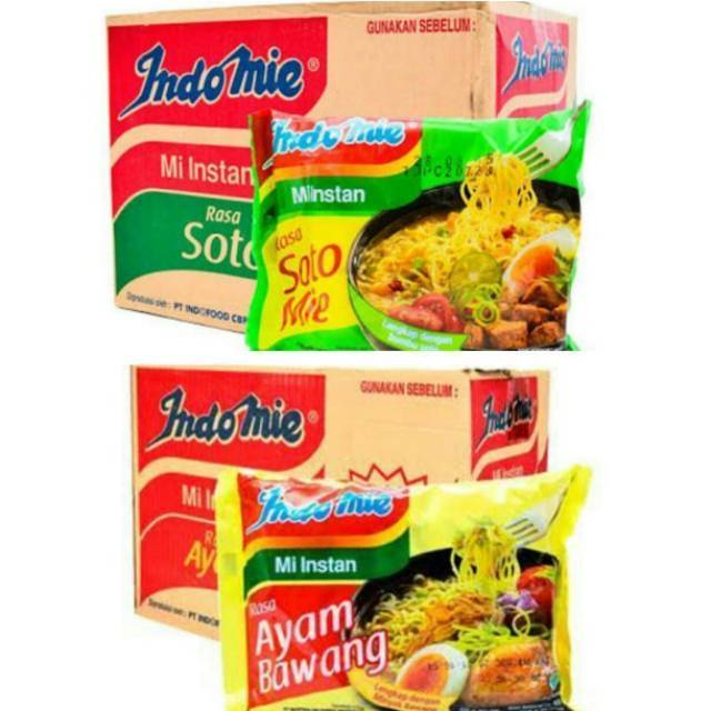 

Kemasan Dus - Indomie Soto dan Ayam Bawang Isi 40 Pcs 1 Kardus