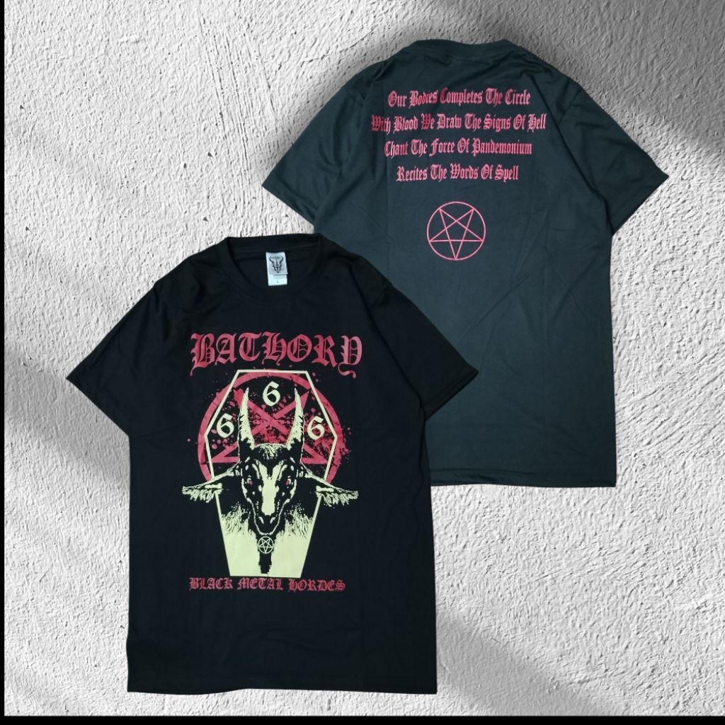 KAOS MUSIK BAND LUAR BATHORY DAN UNEARTH | TANPA JAHITAN SAMPING