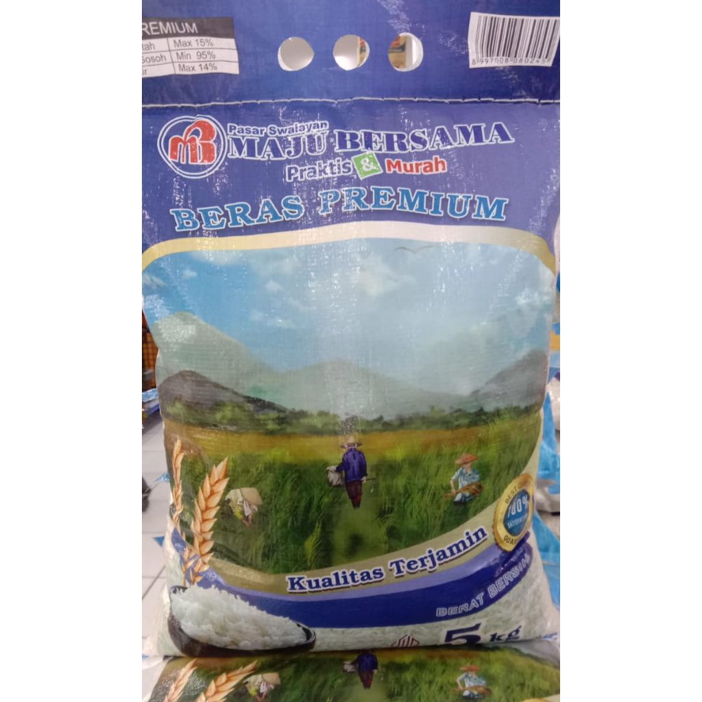 

beras maju bersama premium 5kg / beras 5kg maju bersama