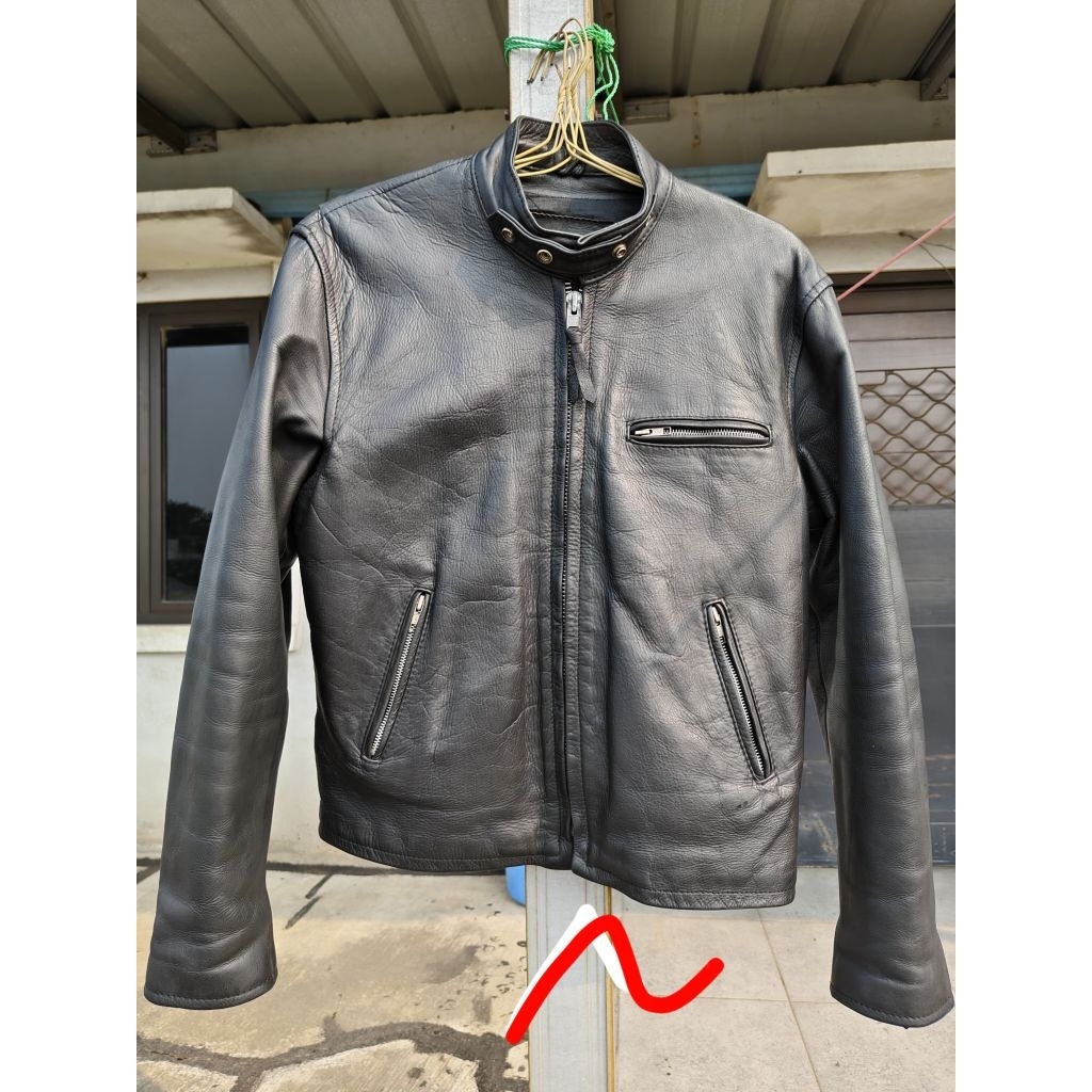 Jaket Kulit / Leather Jacket no Schott, no RBC, no Kadoya