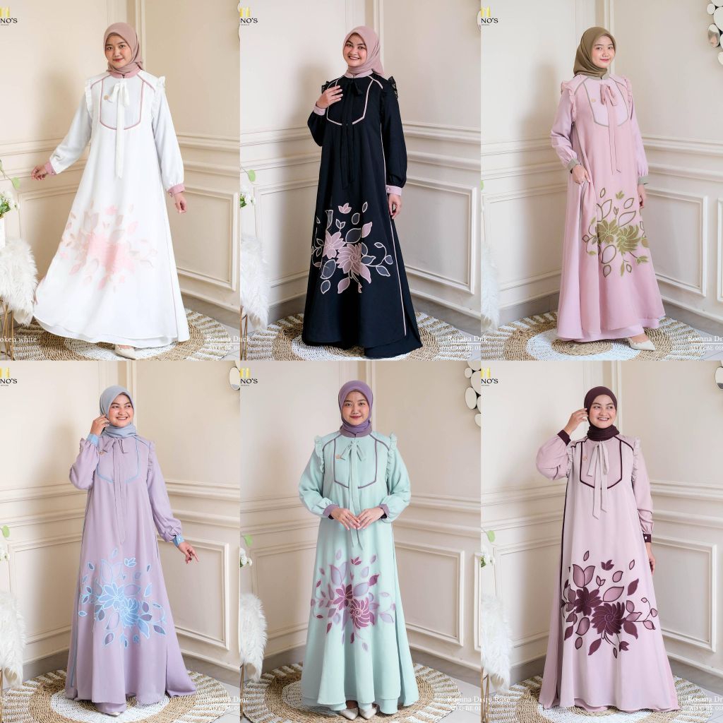 GAMIS DRESS ROSANA ORI PREMIUM BY NINOS KODE AD G BE 01833