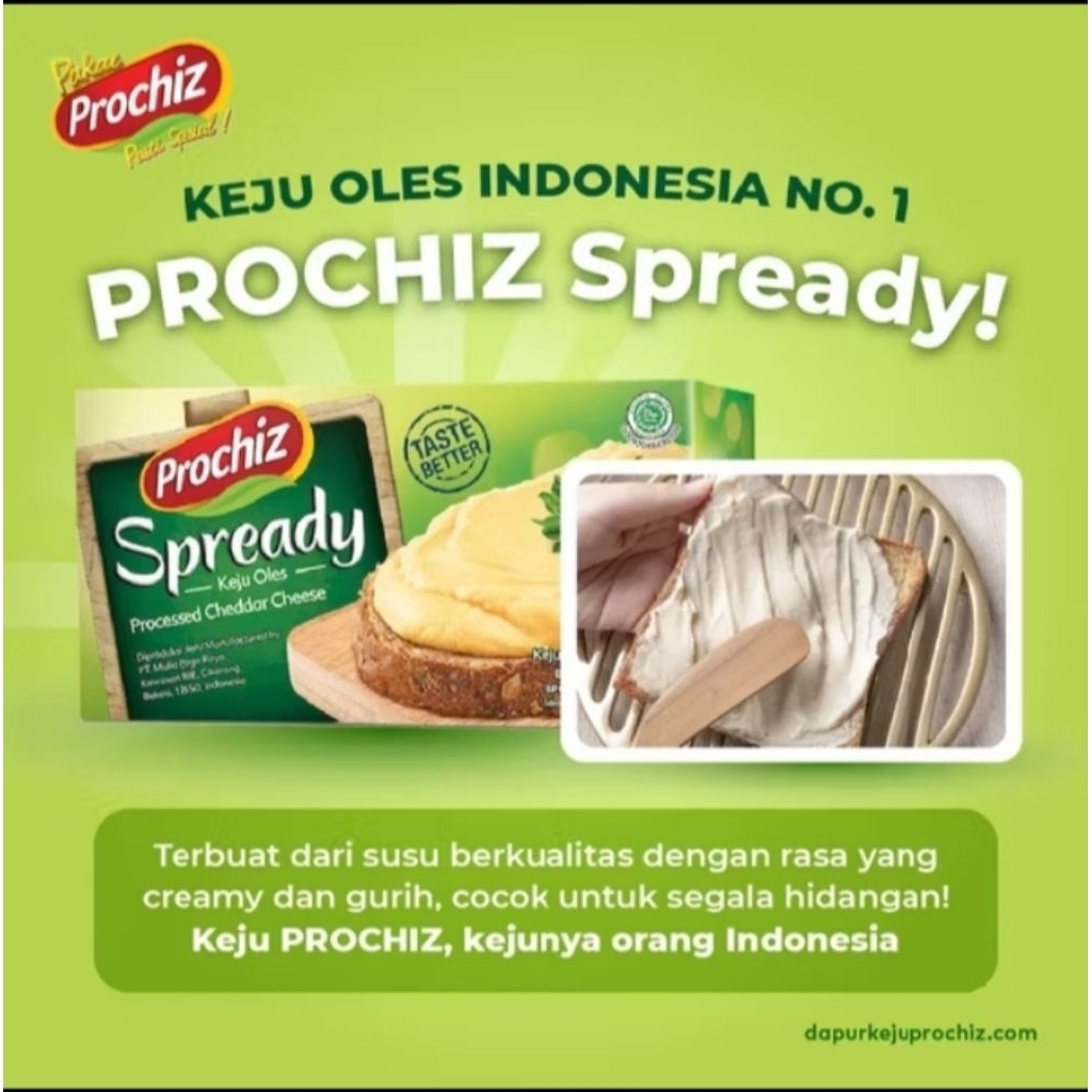 

Prochiz Spready Keju Oles Roti Bolu ketan bola udang
