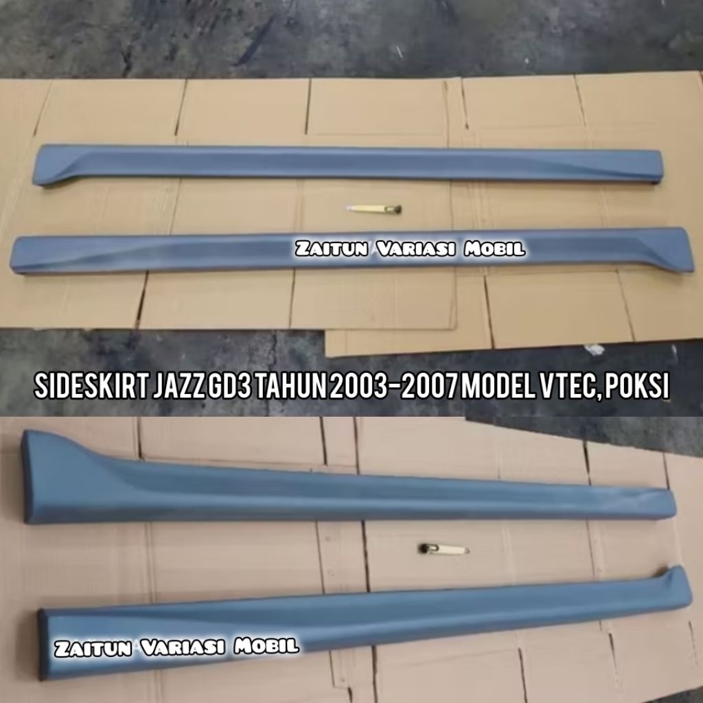Sideskirt Kanan Kiri Bodykit Samping Honda Jazz GD3 Tahun 2003 - 2007 Model Vitec