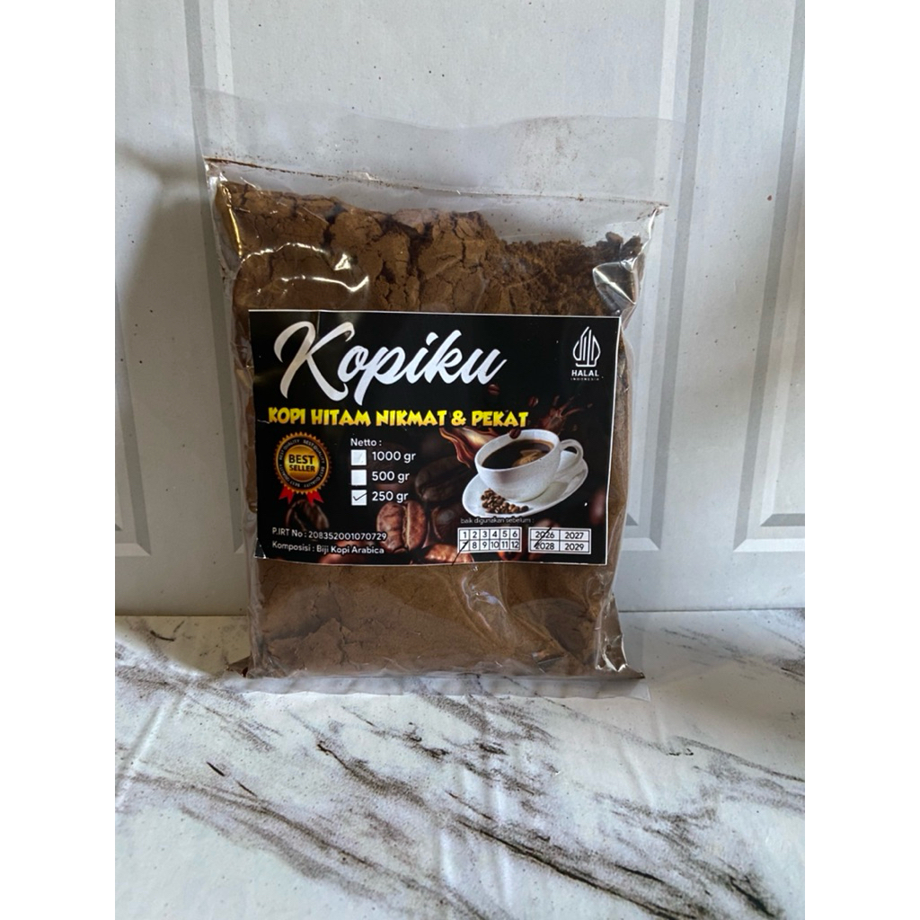 

KOPI BUBUK HITAM ARABICA 250gr TERMURAH