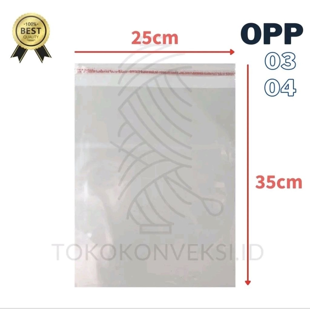 

Plastik OPP Uk. 25x35 Tebal 04 500 Lembar