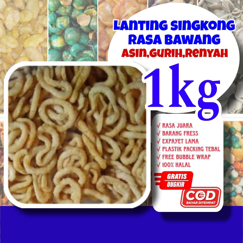 

Lanting singkong bumbu bawang asin gurih / lanting singkong khas kebumen / lanting singkong