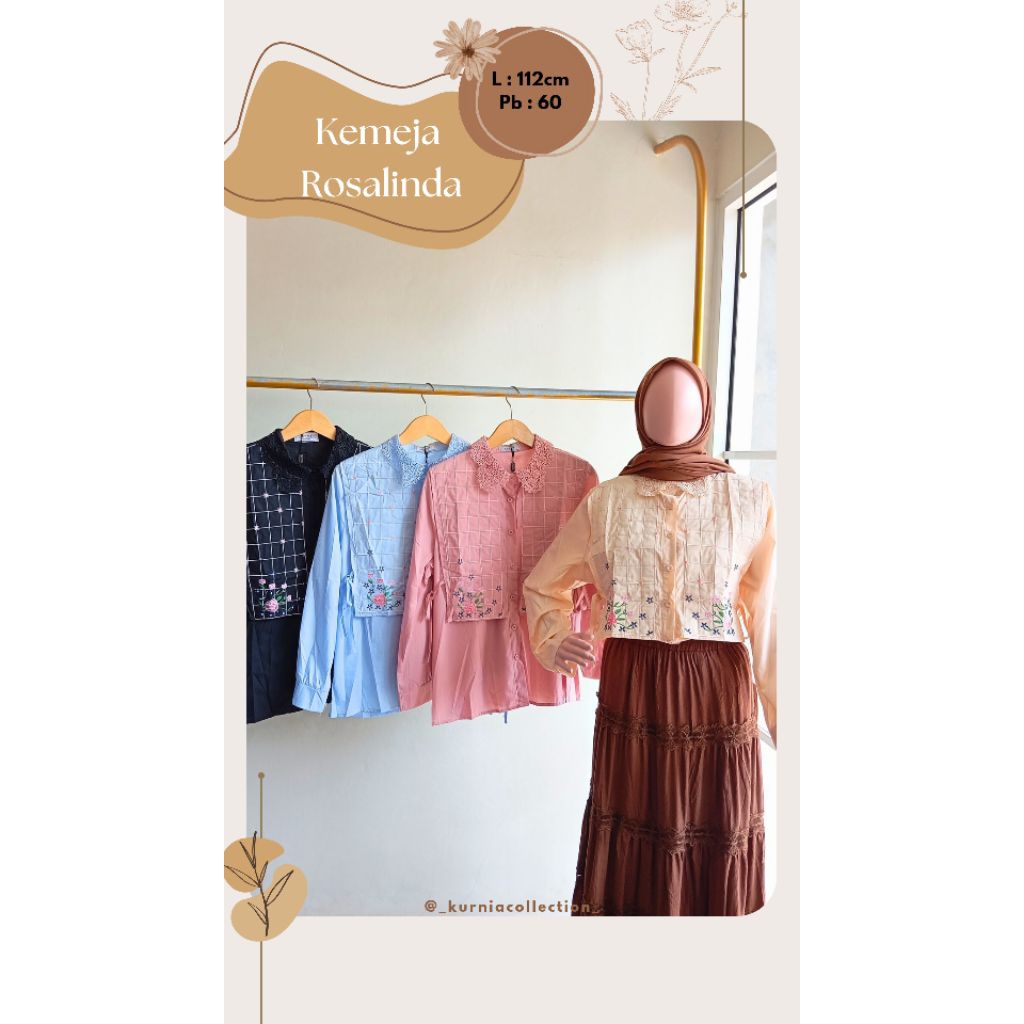 Kemeja Rosalinda-Kemeja Kekinian Outfit wanita terbaru