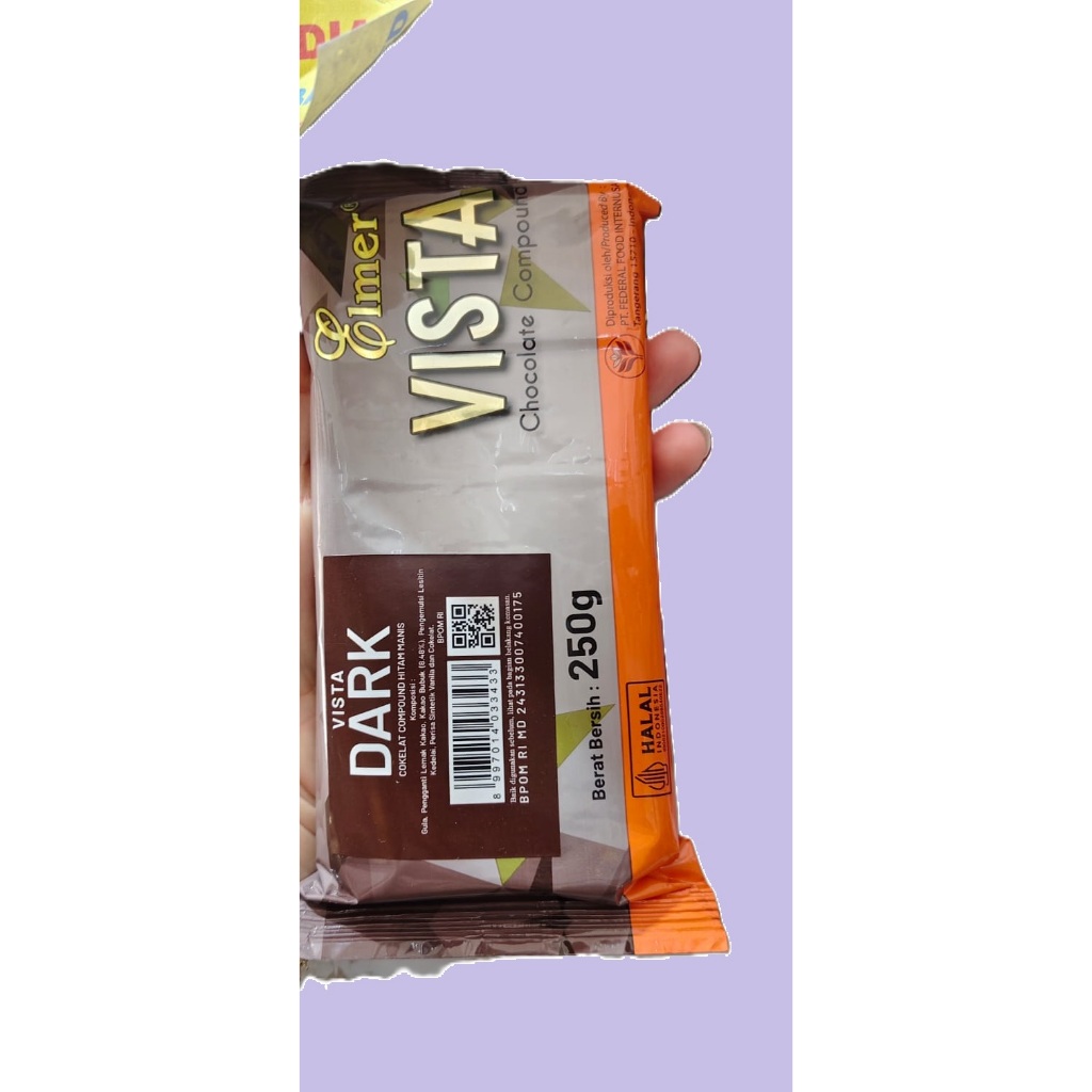 

Coklat Batang Elmer VISTA Dark 250gr