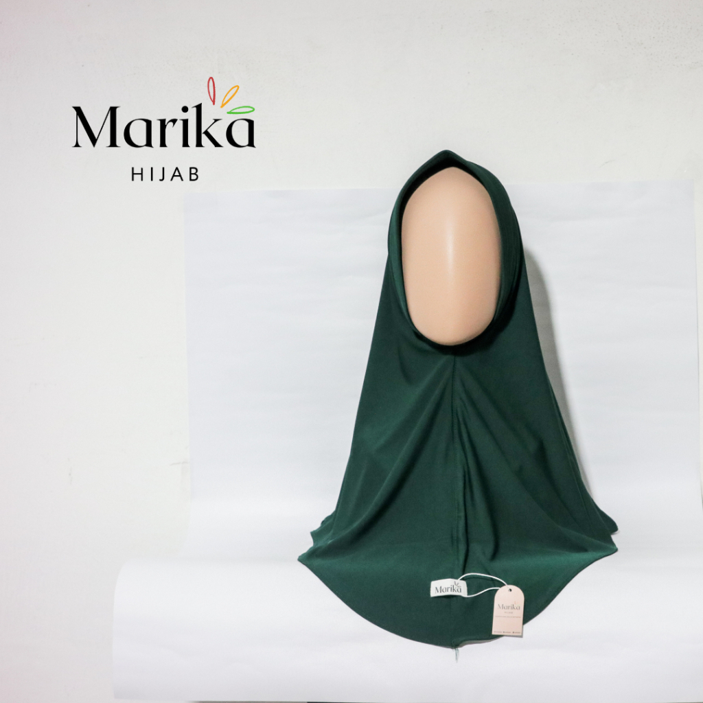 Hijab Bergo PAD Daily Instan - Hijau Emerald by Marika Hijab