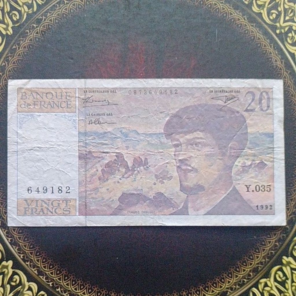 Uang Perancis 20 Franc 1992 vf