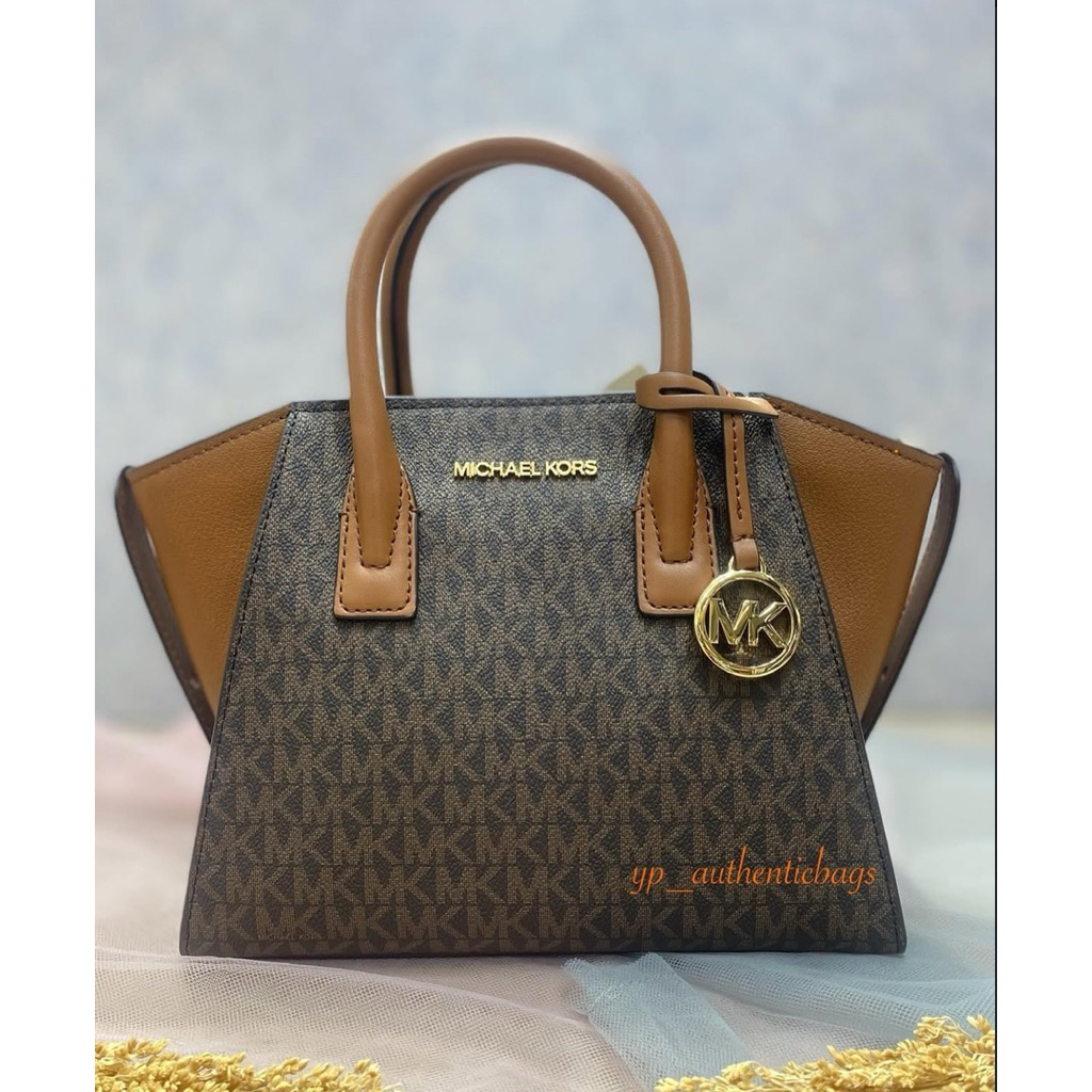 MK AVRIL SATCHEL LEATHER