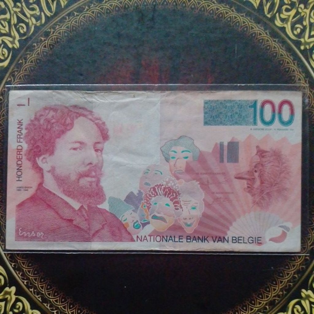 Uang Belgia 100 Franc B vf