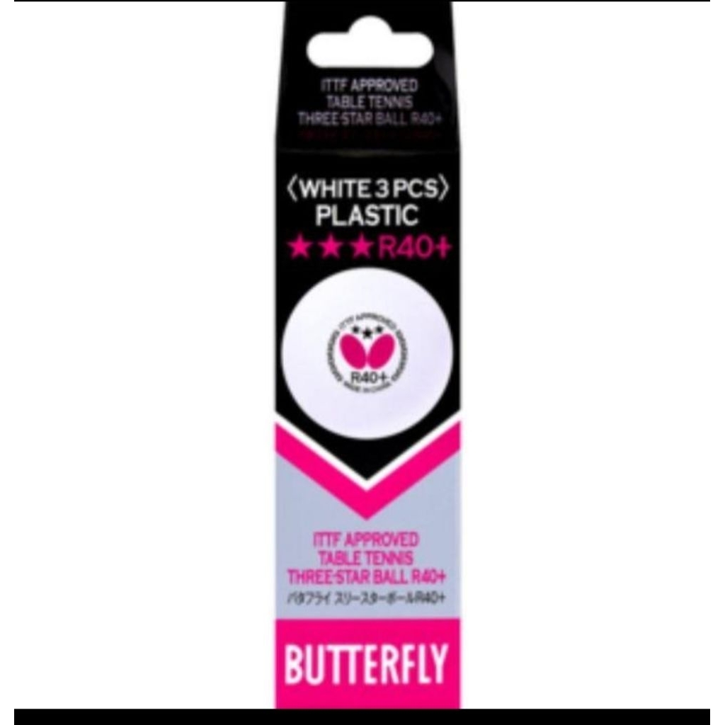 bola tenis meja pingpong butterfly R40+ ball - putih