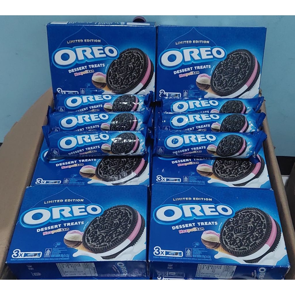 

3lonjor Oreo neopolitan 131gr oreo roll panjang