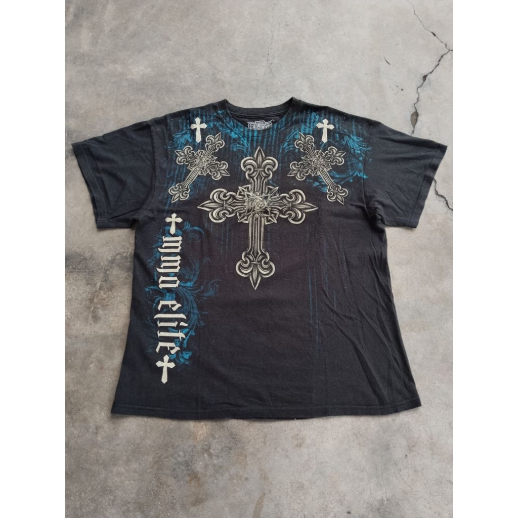 mma elite cross graphic aop t shirt