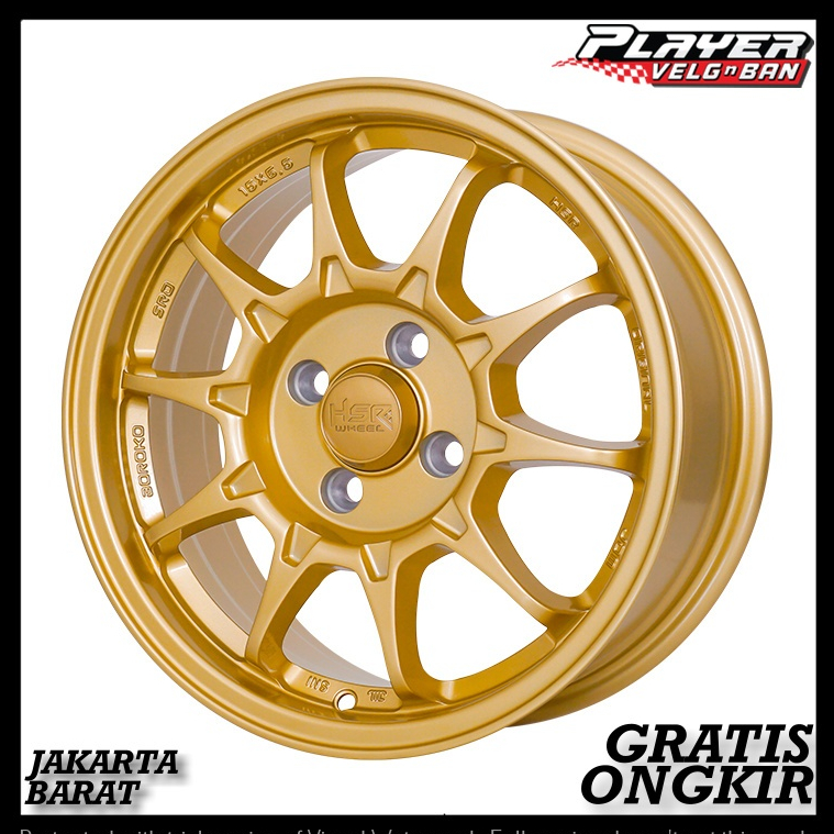 FELEK MOBIL RING15 WARNA GOLD UNTUK AGYA AYLA SIGRA VELG HSR ORI BOROKO SRD R15 L6,5 PCD4x100 ET42