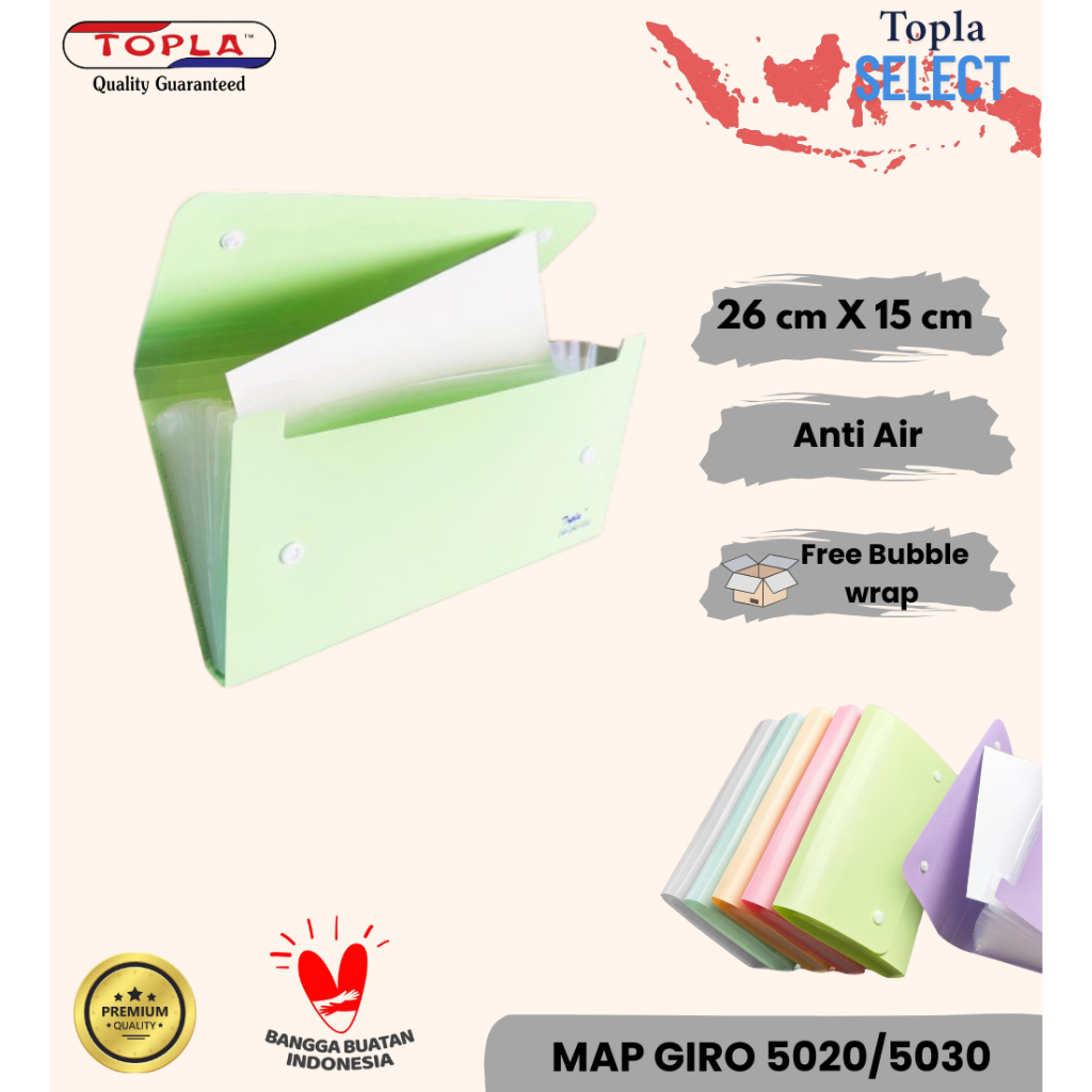 

TOPLA Map Giro 5020/5030 Tempat Dompet Dokumen Giro Nota Cek Kwitansi Murah